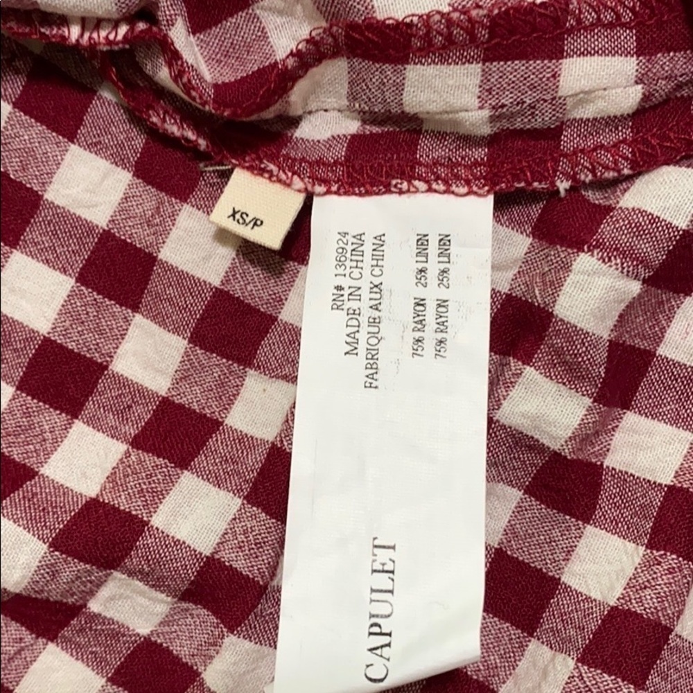NWT CAPULET Revolve off shoulders Gingham dress SX - Picture 10 of 10